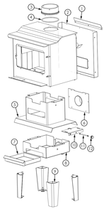 Repair Parts 1 Diagram and Parts List for VG1120-L  US Stove Company Heating Stove